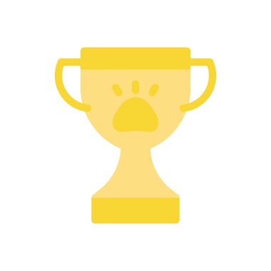 Şeffaf bir arkaplan üzerindeki kupa vektör illüstrasyonu. Konsept ve grafik tasarım için premium kalite simgeleri.. 