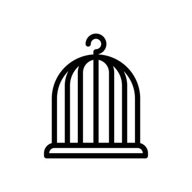 Şeffaf bir arkaplan üzerinde kuş vektör çizimi. Premium kalite semboller. Konsept ve grafik tasarım için ince çizgi simgesi. 