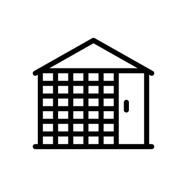 Şeffaf bir arkaplan üzerinde ev vektör çizimi. Konsept ve grafik tasarımı için ince çizgi simgesi..