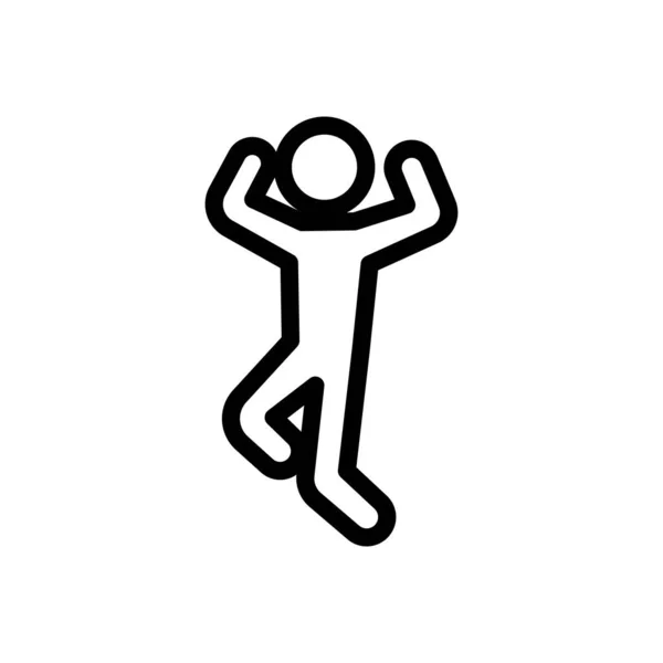 Танцювальна Векторна Ілюстрація Прозорому Фоні Символи Якості Премій Піктограма Тонкої — стоковий вектор