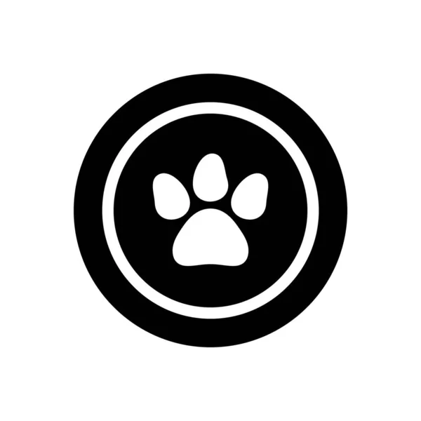 Paw Vector Illustration Transparent Background Premium Quality Symbols Glyphs Icon — Stock Vector