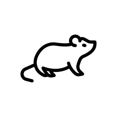 Saydam bir arkaplanda fare vektör çizimi. Premium kalite semboller. Konsept ve grafik tasarım için ince çizgi simgesi. 