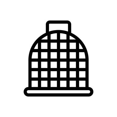 bird cage vector illustration on a transparent background.Premium quality symbols.Thin line icon for concept and graphic design. 