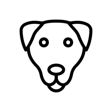 Şeffaf bir arkaplan üzerinde köpek vektör çizimi. Premium kalite semboller. Konsept ve grafik tasarım için ince çizgi simgesi.