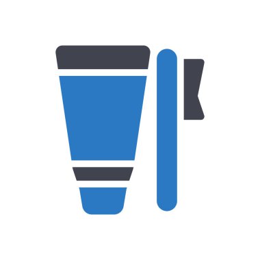 Şeffaf bir arkaplan üzerinde diş macunu vektör çizimi. Konsept ve grafik tasarımı için birinci sınıf kalite semboller.. 