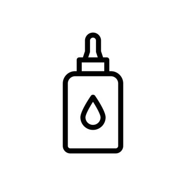 Saydam bir arkaplanda damlatıcı vektör çizimi. Konsept ve grafik tasarım için ince çizgi simgesi.. 