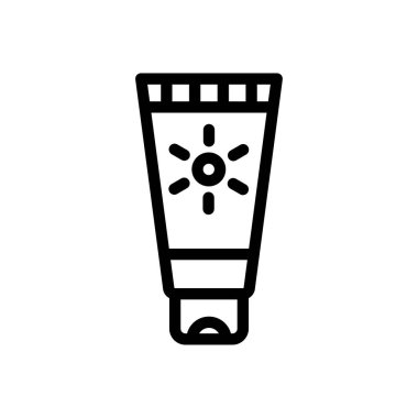 sun block vector illustration on a transparent background.Premium quality symbols.Thin line icon for concept and graphic design.