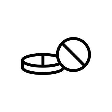 Şeffaf bir arkaplanda hap vektör çizimi. Premium kalite semboller. Konsept ve grafik tasarım için ince çizgi simgesi..