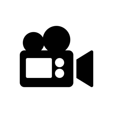 Şeffaf bir arkaplan üzerinde video vektör illüstrasyonu. Konsept ve grafik tasarım için kaliteli semboller..