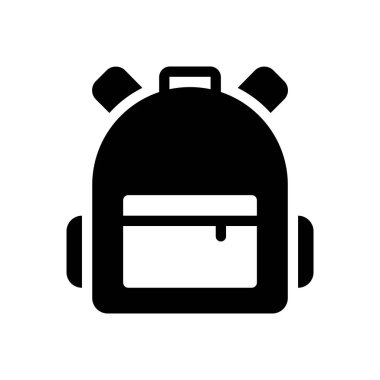 Şeffaf bir arkaplan üzerinde bagpack vektör çizimi. Konsept ve grafik tasarımı için mükemmel kalite sembolleri..