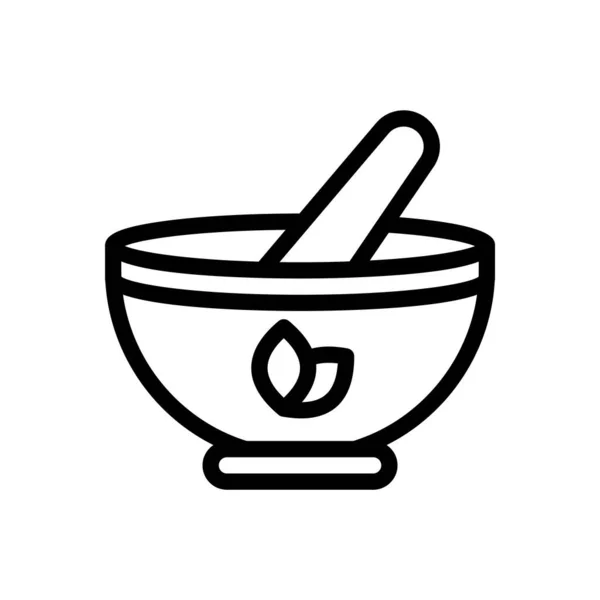 그라운드에서 Pestle Vector Premium Quality Symbols Thin Line Icon Concept — 스톡 벡터