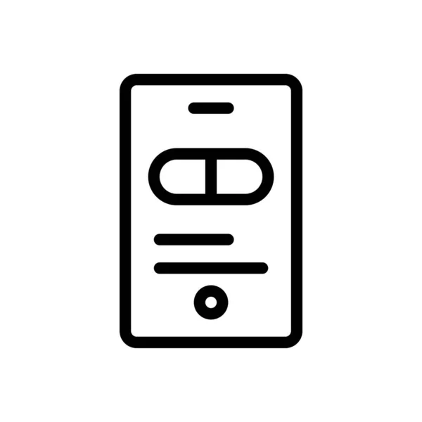 Mobile Vektorillustration Auf Transparentem Hintergrund Symbole Premium Qualität Thin Line — Stockvektor