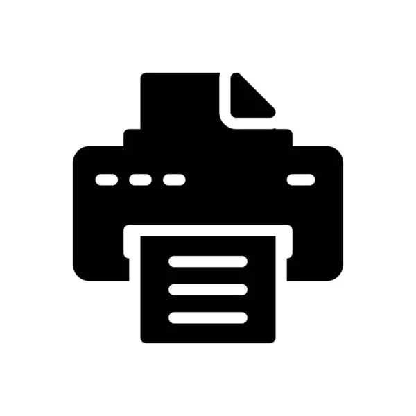 Druckervektorillustration Auf Transparentem Hintergrund Symbole Premium Qualität Glyphen Symbol Für — Stockvektor
