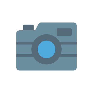 Şeffaf bir arkaplan üzerinde kamera vektör illüstrasyonu. Konsept ve grafik tasarım için birinci sınıf kalite simgeler..