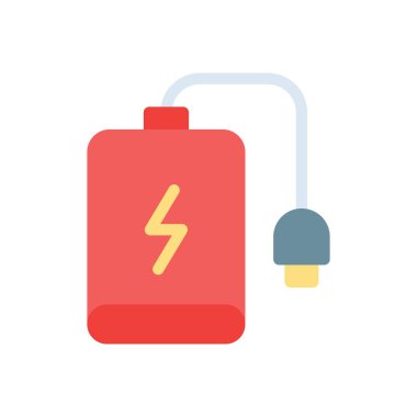 Saydam bir arkaplan üzerinde pil vektör çizimi. Konsept ve grafik tasarımı için birinci sınıf kalite simgeler..