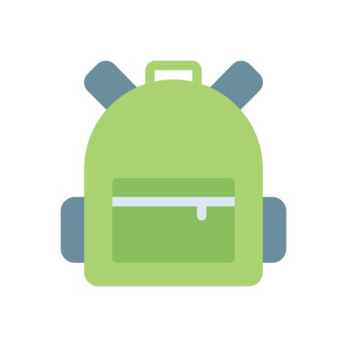 Şeffaf bir arkaplan üzerinde bagpack vektör illüstrasyonu. Konsept ve grafik tasarım için premimium kalite simgeleri..