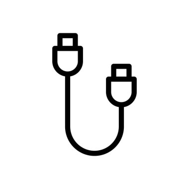 Şeffaf bir arkaplan üzerinde USB vektör illüstrasyonu.Premium kalite simgeleri. Konsept ve grafik tasarım için ince çizgi simgesi.