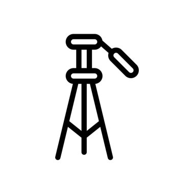 Şeffaf bir arkaplan üzerinde tripod vektör çizimi. Premium kalite semboller. Konsept ve grafik tasarım için ince çizgi simgesi. 