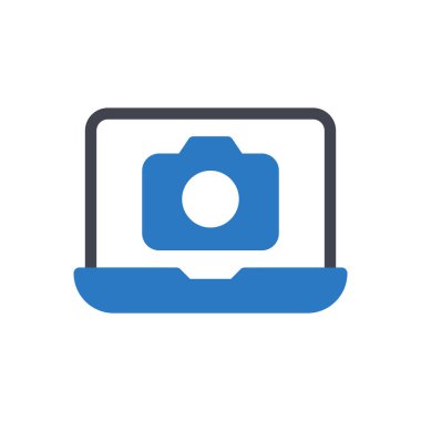 Şeffaf bir arkaplan üzerinde dizüstü bilgisayar vektör çizimi. Konsept ve grafik tasarım için kaliteli semboller.. 