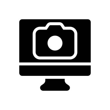 Şeffaf bir arkaplan üzerinde kamera vektör illüstrasyonu. Konsept ve grafik tasarım için mükemmel kalite semboller.. 