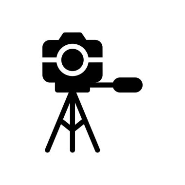 Şeffaf bir arkaplan üzerinde kamera vektör illüstrasyonu. Konsept ve grafik tasarım için mükemmel kalite semboller.. 