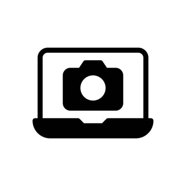 Şeffaf bir arkaplan üzerinde dizüstü bilgisayar vektör çizimi. Konsept ve grafik tasarım için kaliteli semboller.. 