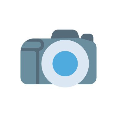 Şeffaf bir arkaplan üzerinde kamera vektör illüstrasyonu. Konsept ve grafik tasarım için birinci sınıf kalite simgeler..