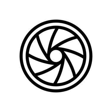 Şeffaf bir arkaplan üzerindeki deklanşör vektör illüstrasyonu.Premium kalite sembolleri. Konsept ve grafik tasarım için ince çizgi simgesi.