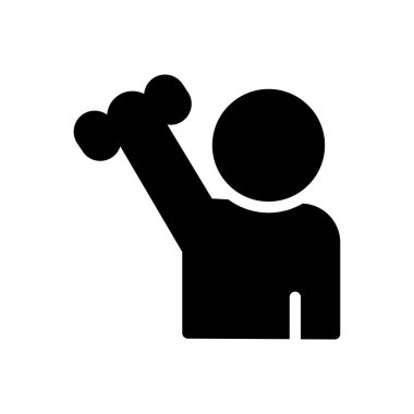 Şeffaf bir arkaplan üzerinde dambıl vektör çizimi. Konsept ve grafik tasarımı için mükemmel kalite semboller.. 