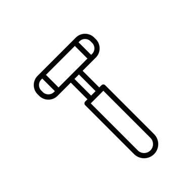 Şeffaf bir arkaplan üzerinde çekiç vektör çizimi. Premium kalite semboller. Konsept ve grafik tasarım için ince çizgi simgesi.