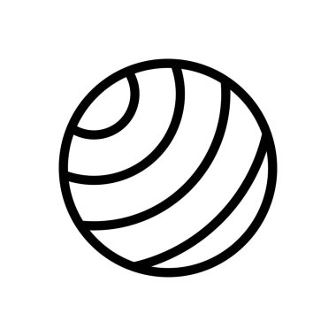 Saydam bir arkaplanda top vektör çizimi. Premium kalite semboller. Konsept ve grafik tasarım için ince çizgi simgesi.