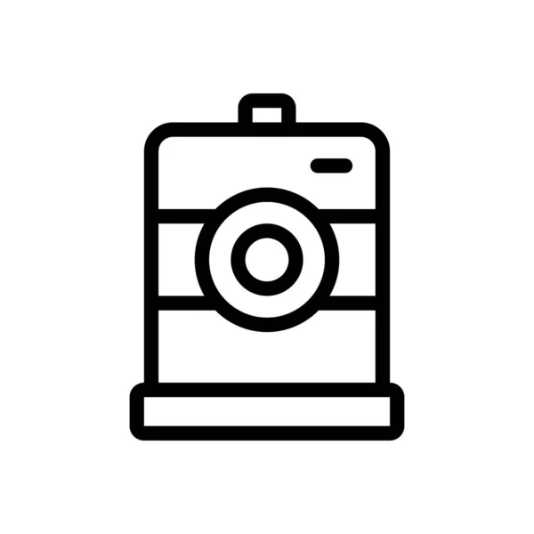 Ilustração Vetor Câmera Fundo Transparente Símbolos Qualidade Premium Ícone Linha — Vetor de Stock