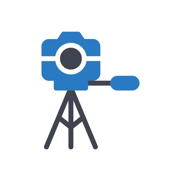 Camera Vector Illustratie Een Transparante Achtergrond Premium Kwaliteit Symbolen Glyphs — Stockvector