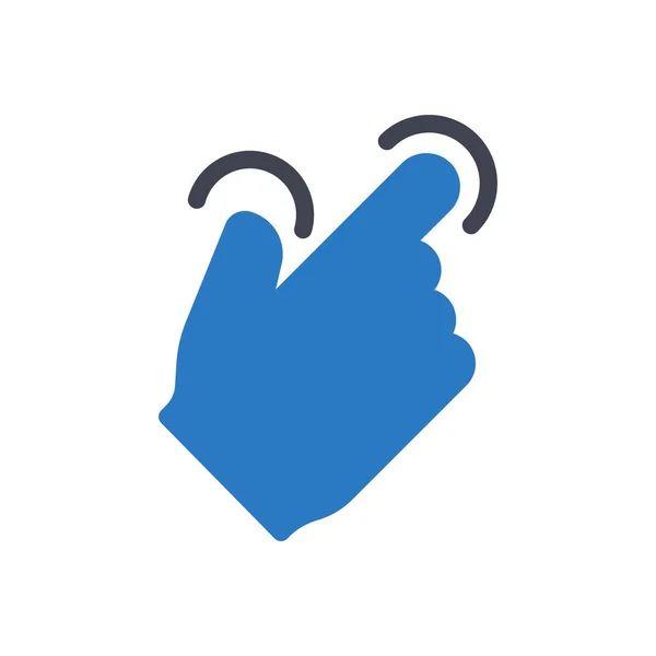 Touch Vector Illustration Transparent Background Premium Quality Symbols Glyphs Icon — Wektor stockowy