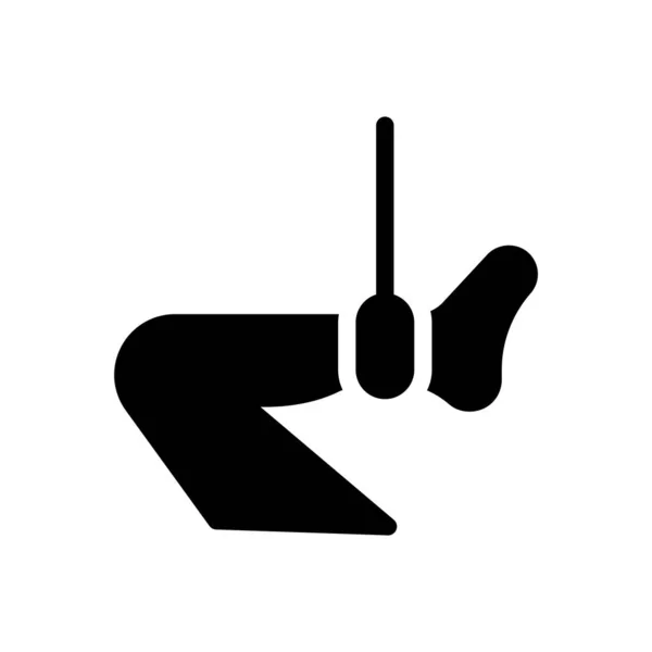 Foot Tie Vector Illustration Transparent Background Premium Quality Symbols Glyphs — Stock vektor