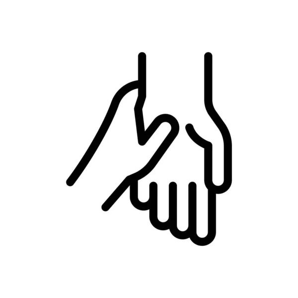 Hand Vector Illustration Transparent Background Premium Quality Symbols Thin Line — ストックベクタ
