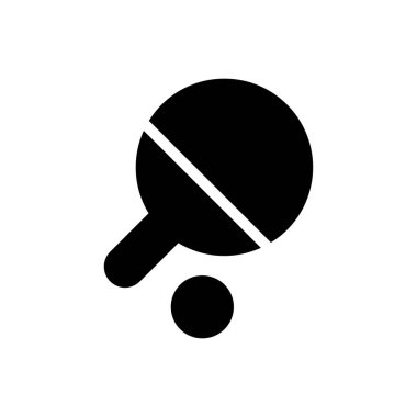 Şeffaf bir arkaplan üzerinde masa tenisi vektör illüstrasyonu. Konsept ve grafik tasarımı için özel kalite semboller..