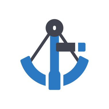 Şeffaf bir arkaplan üzerinde sekstant vektör illüstrasyonu. Konsept ve grafik tasarımı için mükemmel kalite semboller.. 