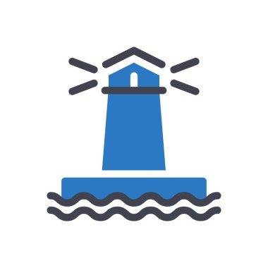 Şeffaf bir arkaplan üzerinde Light House vektör illüstrasyonu. Konsept ve grafik tasarımı için mükemmel kalite semboller.. 