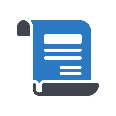 Şeffaf bir arkaplan üzerindeki belge vektör illüstrasyonu. Konsept ve grafik tasarımı için kaliteli semboller..