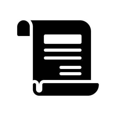 Şeffaf bir arkaplan üzerindeki belge vektör illüstrasyonu. Konsept ve grafik tasarımı için kaliteli semboller..