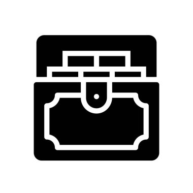 Şeffaf bir arkaplanda hazine vektör çizimi. Konsept ve grafik tasarım simgeleri için kaliteli semboller..