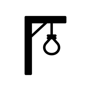 Şeffaf bir arkaplan üzerinde darağacı vektör illüstrasyonu. Konsept ve grafik tasarımı için özel kalite semboller..