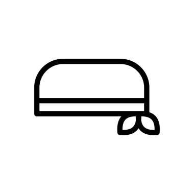 Saydam bir arkaplanda bandana vektör çizimi. Premium kalite sembolleri. Konsept ve grafik tasarım için ince çizgi simgesi.