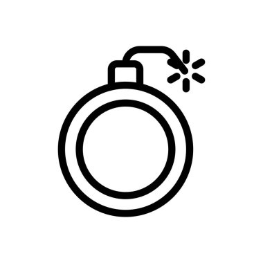 Şeffaf bir arkaplan üzerinde bomba vektör çizimi. Premium kalite semboller. Konsept ve grafik tasarım için ince çizgi simgesi.