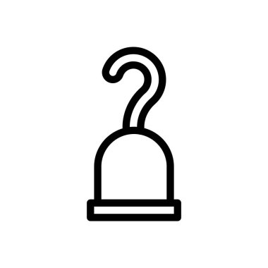 Şeffaf bir arkaplanda kanca vektör çizimi. Premium kalite semboller. Konsept ve grafik tasarım için ince çizgi simgesi.