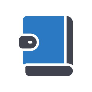 Saydam bir arkaplan üzerinde defter vektör illüstrasyonu. Konsept ve grafik tasarımı için mükemmel kalite sembolleri.. 