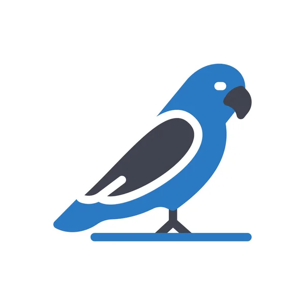 Parrot Vector Illustration Transparent Background Premium Quality Symbols Glyphs Icon — Stok Vektör