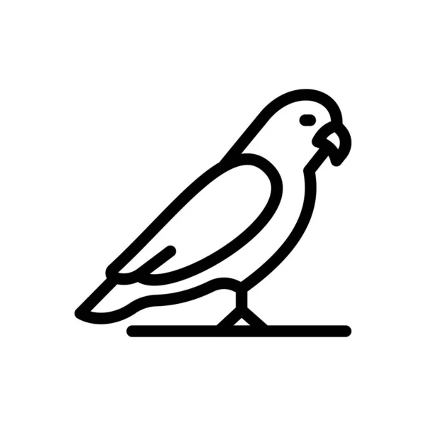 Parrot Vector Illustration Transparent Background Premium Quality Symbols Thin Line — 图库矢量图片