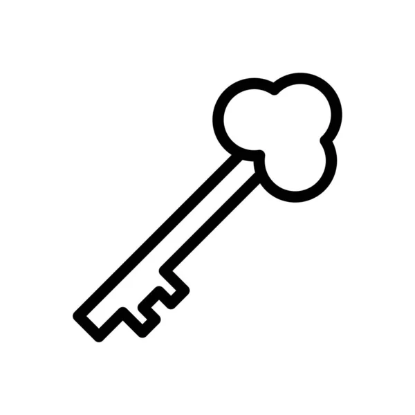 Key Vector Illustration Transparent Background Premium Quality Symbols Thin Line — Archivo Imágenes Vectoriales